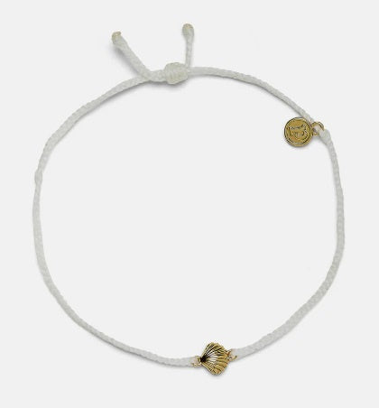 Pura Vida Anklet | Scallop Gold