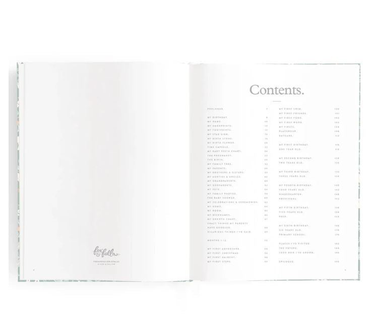 Baby Book | Fox & Fallow Forest Friends Sage