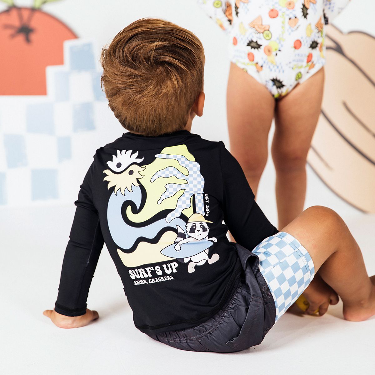 Animal Crackers Shorts | Check Panel (SIZE 0 LEFT)