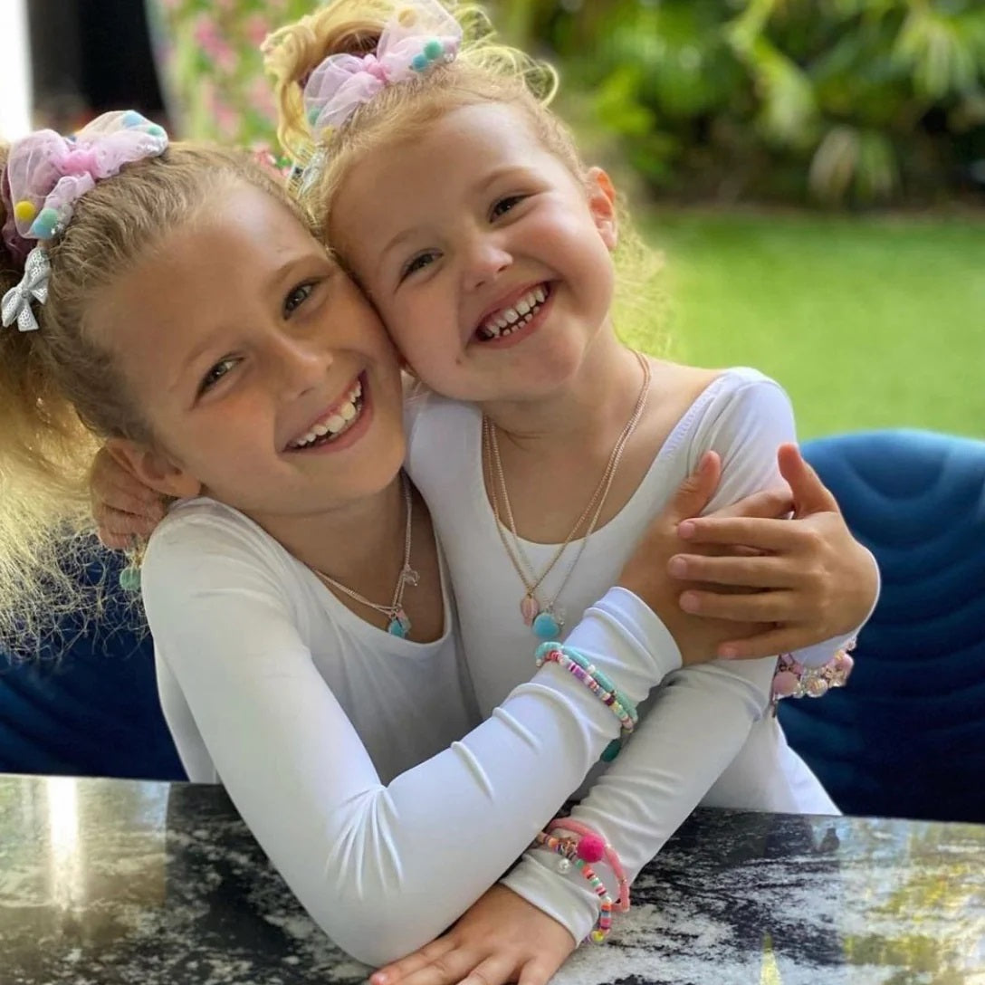 Lauren Hinkley Bracelet Elastic | Aqua Pom Pom