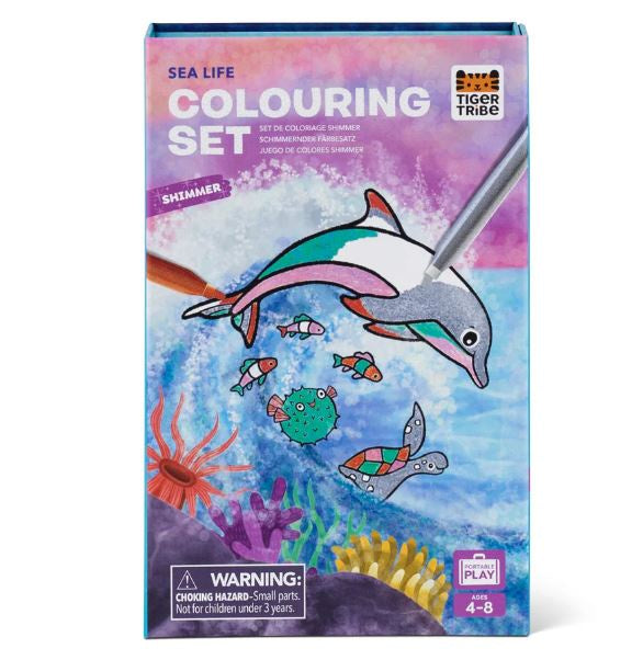 Tiger Tribe Shimmer Colouring Set | Sea Life