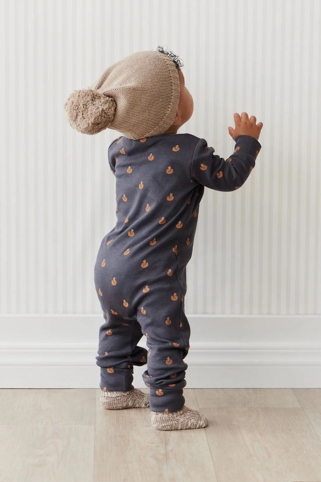 Jamie Kay Organic Cotton Zip Onepiece | Fox Cubs (SIZE 1 LEFT)