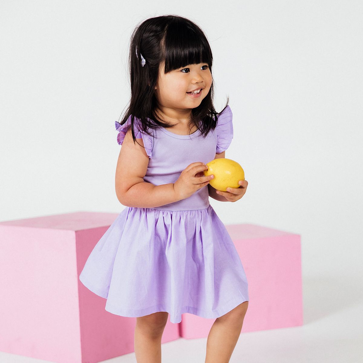 Animal Crackers Frill Dress | Purple (SIZE 2 LEFT)