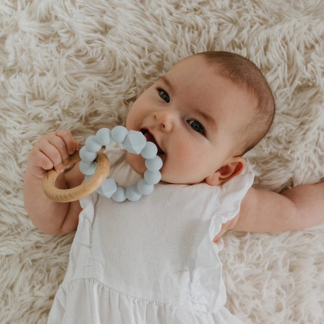 Jellystone May Gibbs Moon Teether | Soft Blue