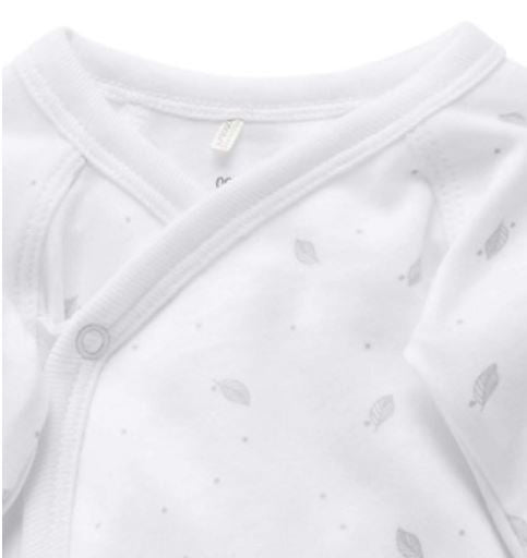 Purebaby Premi Crossover Growsuit | Pale Grey Leaf