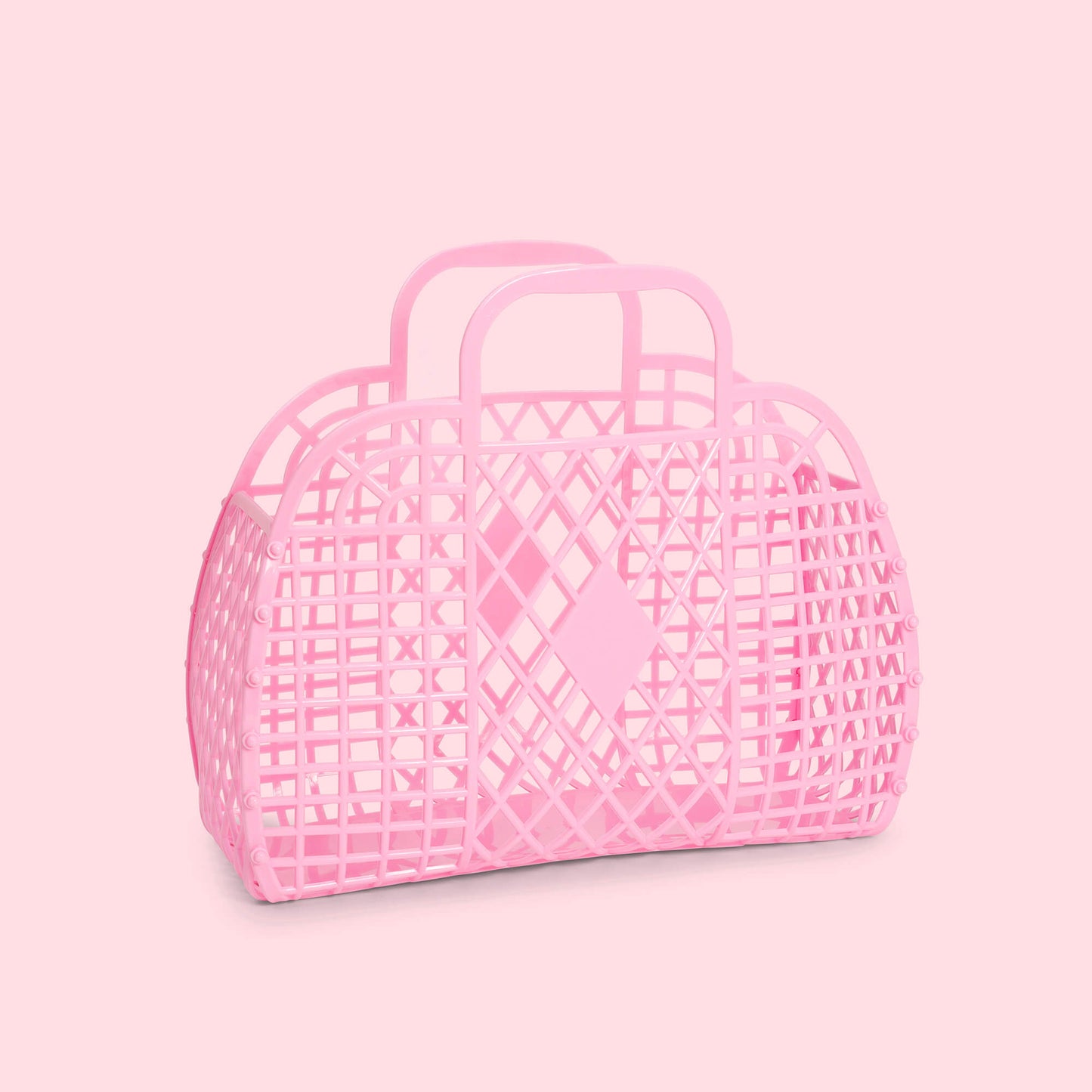 Sun Jellies Retro Basket Small | Bubblegum Pink