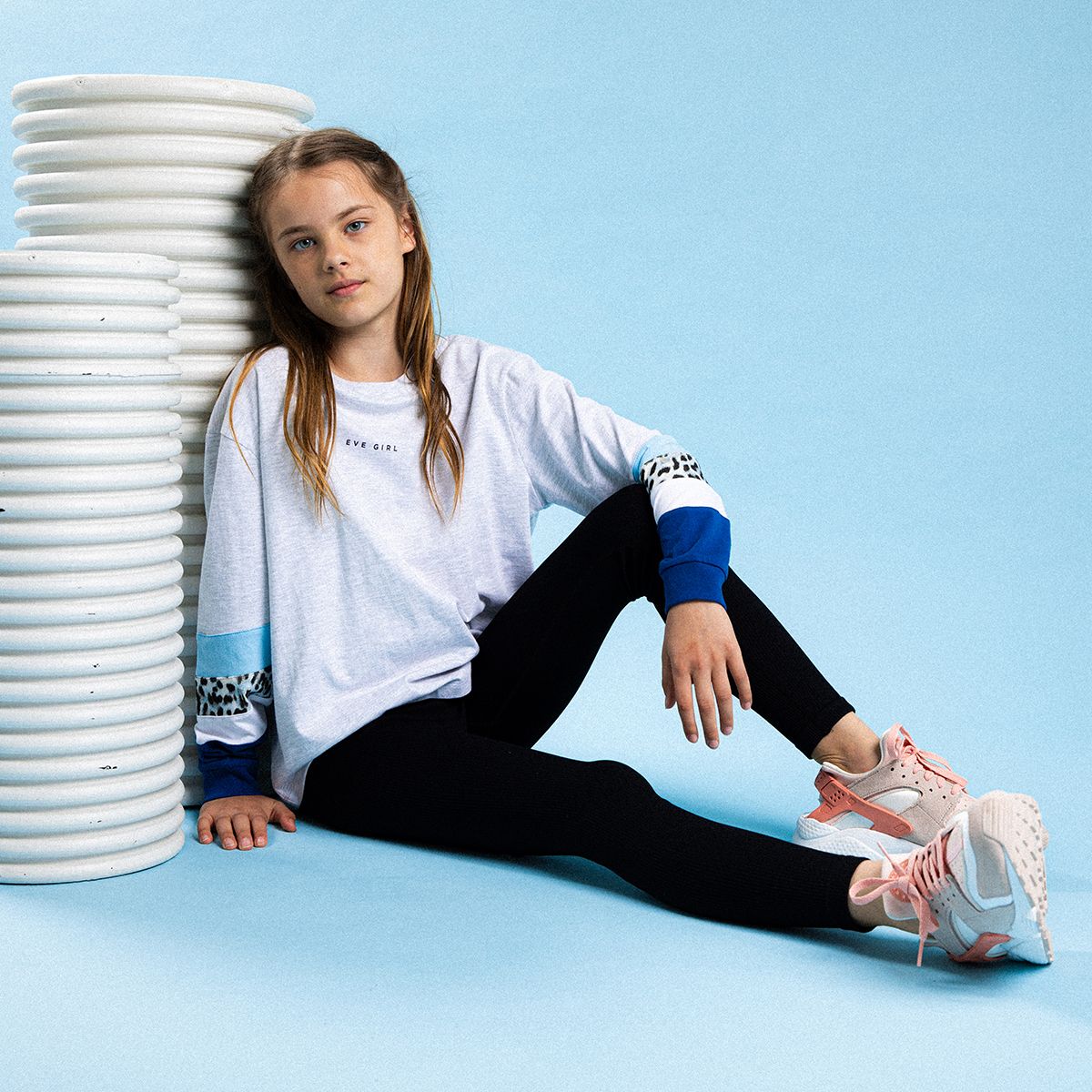 Eve Girl LS Tee | Riley Panel Snow