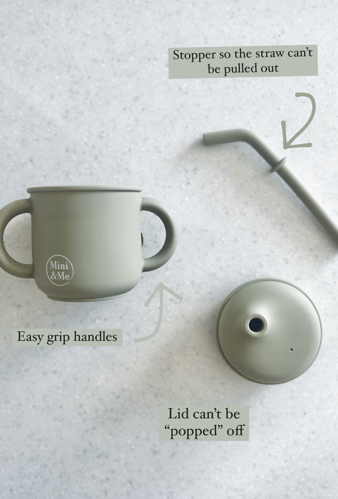 Mini & Me Silicone Sippy Cup | Custard