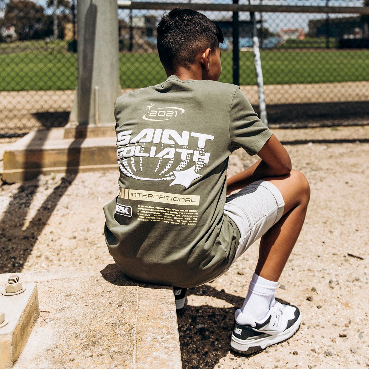 St Goliath Boys Tee | Star Khaki