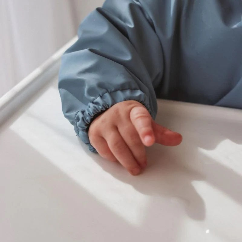 All4Ella Waterproof Sleeve Bib | Two-Tone Blue