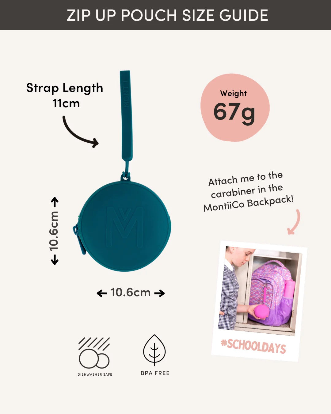 Montii Zip Up Pouch | Dusk