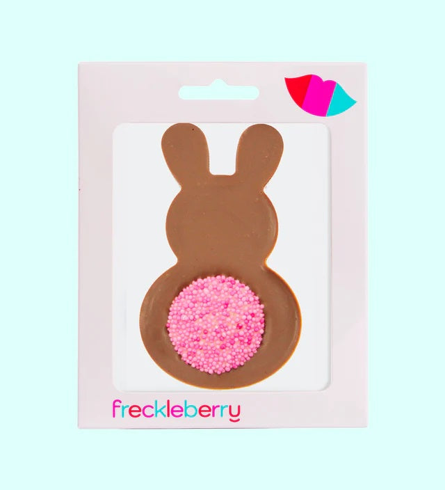Freckleberry Bunny | Milk Chocolate Pink Tail