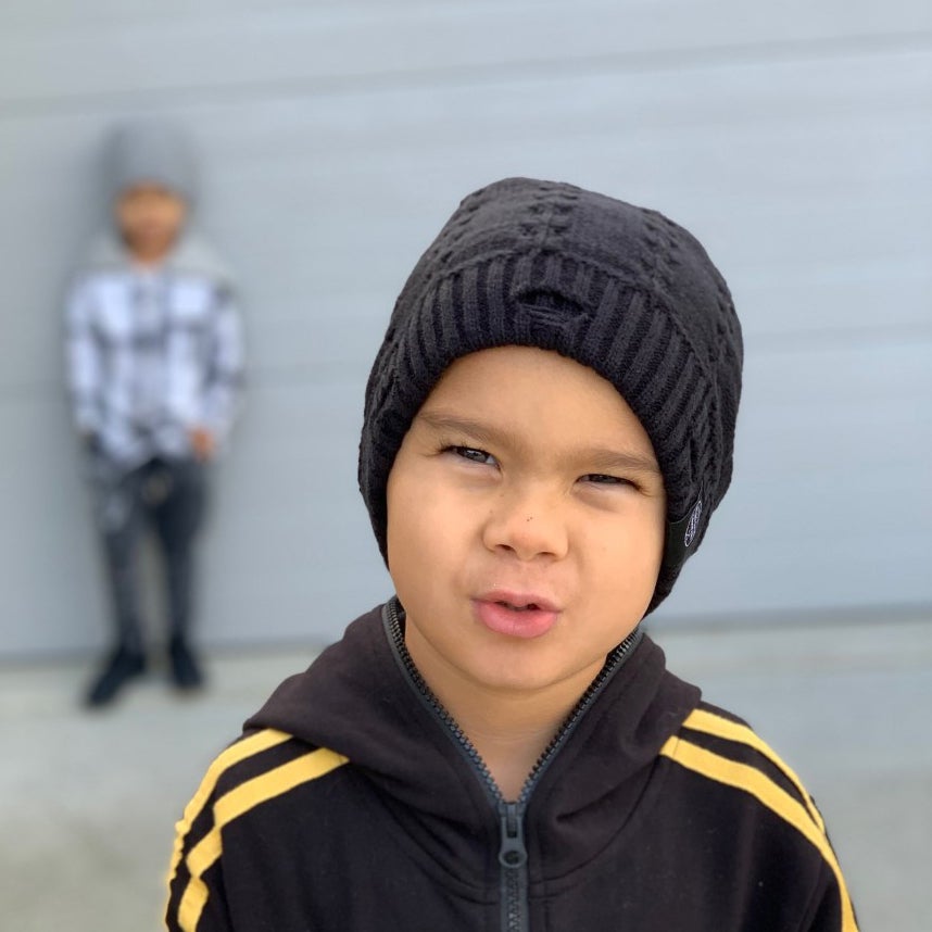 Little Renegade Co. Everest Beanie | BLACK & GREY