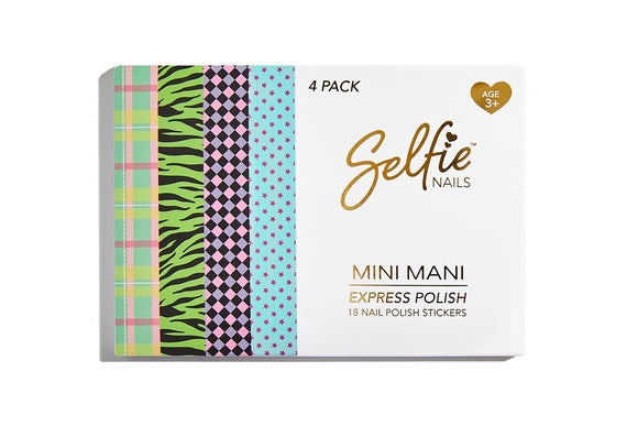 Selfie Nails Mini Mani  |  Zebra