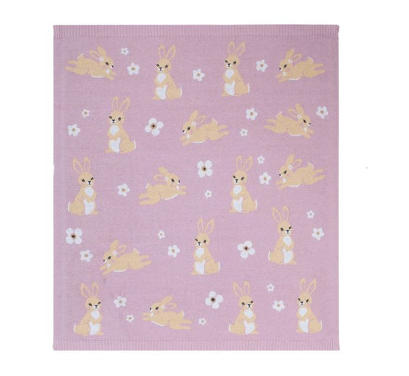 Blanket Living Textiles Knit  |  Bunny