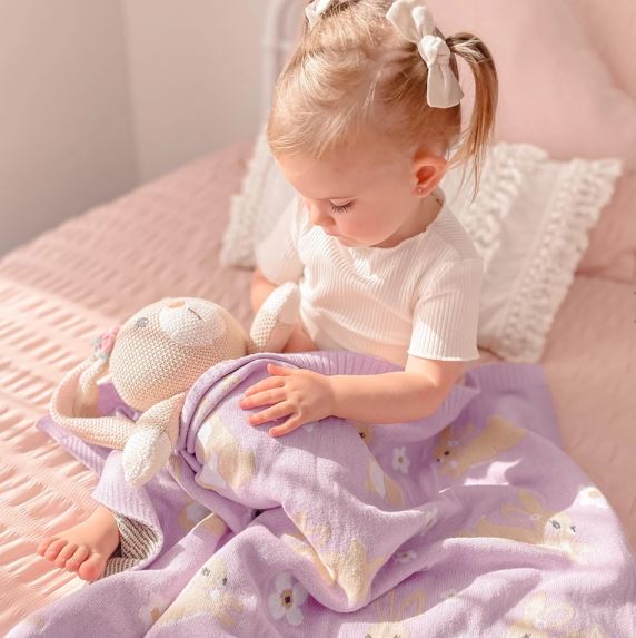 Blanket Living Textiles Knit | Bunny