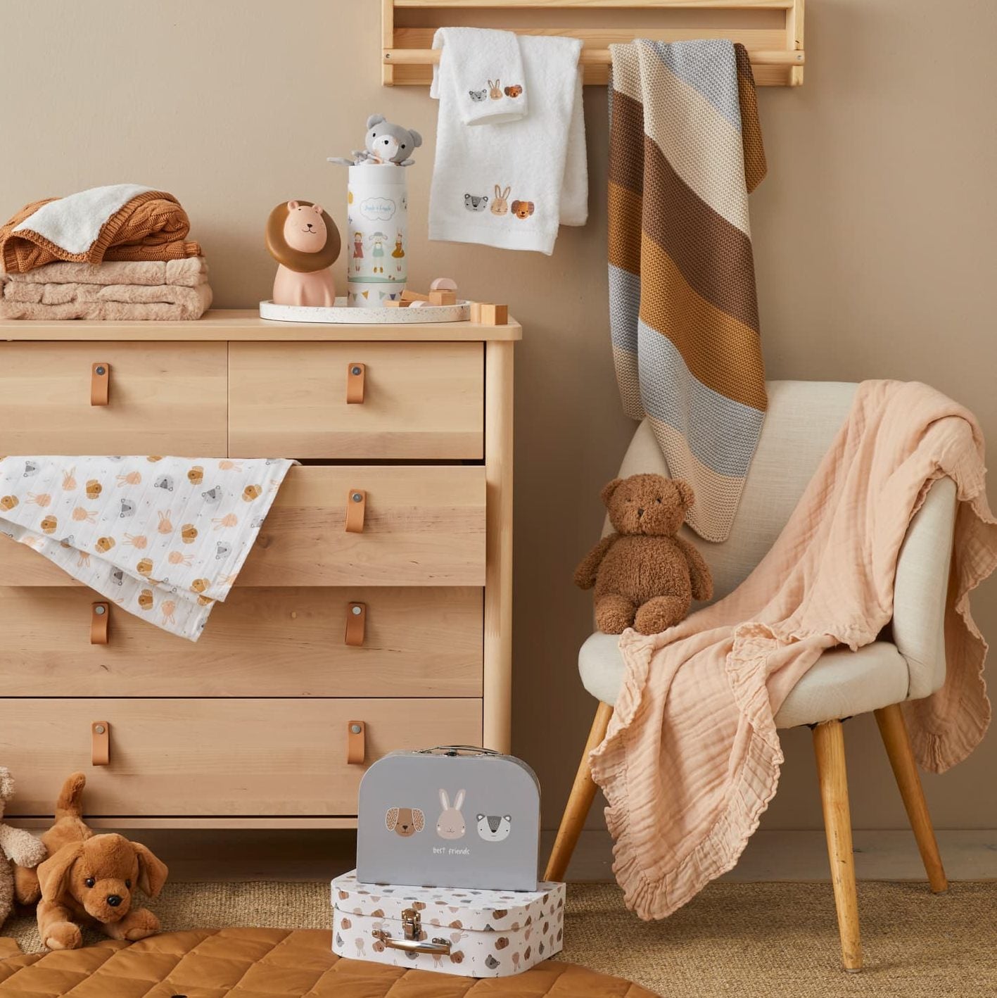 Blanket Jiggle & Giggle | Cable Knit Pink Clay