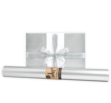 Inky Co Wrapping Paper 10m | Silver Pearl