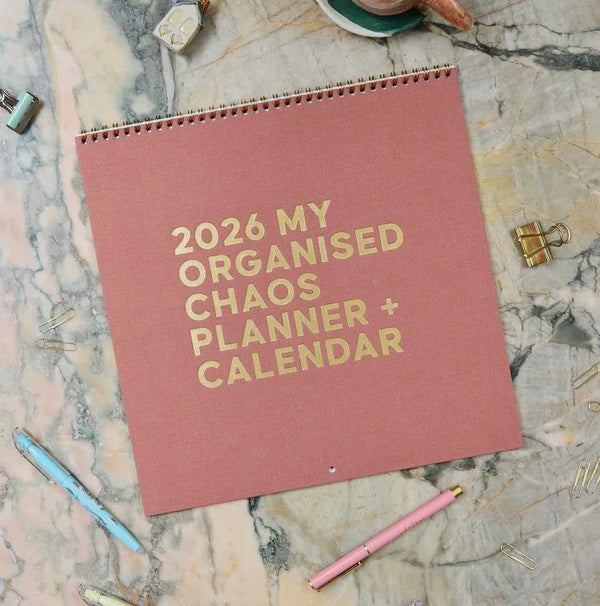 Write to Me 2026 Wall Calendar Linen  |  Rose