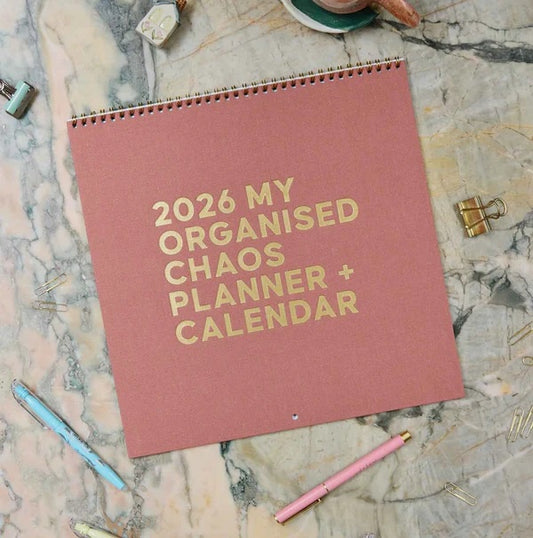 Write to Me 2026 Wall Calendar Linen  |  Rose