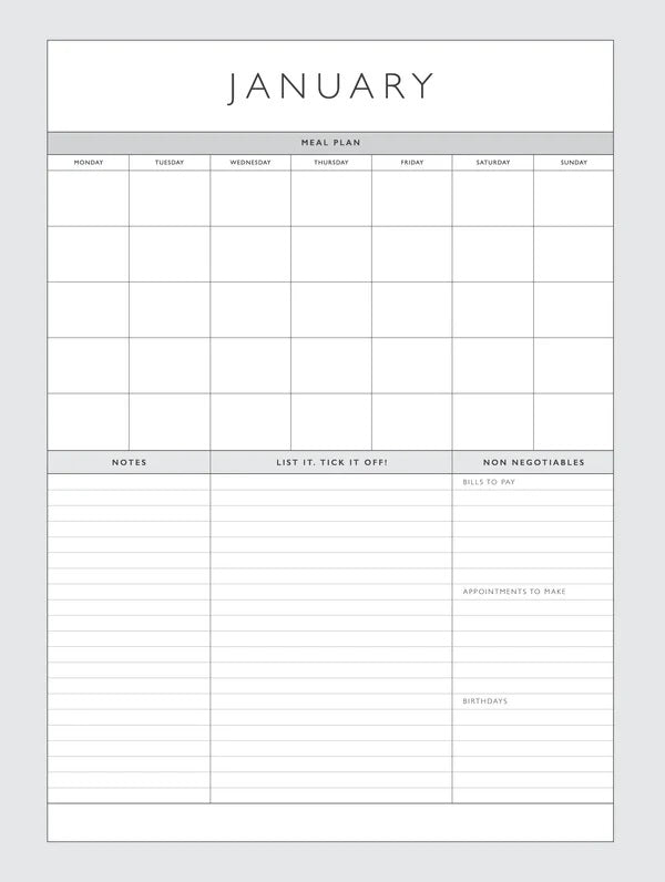 Write to Me 2026 Wall Planner  |  Home Hustle