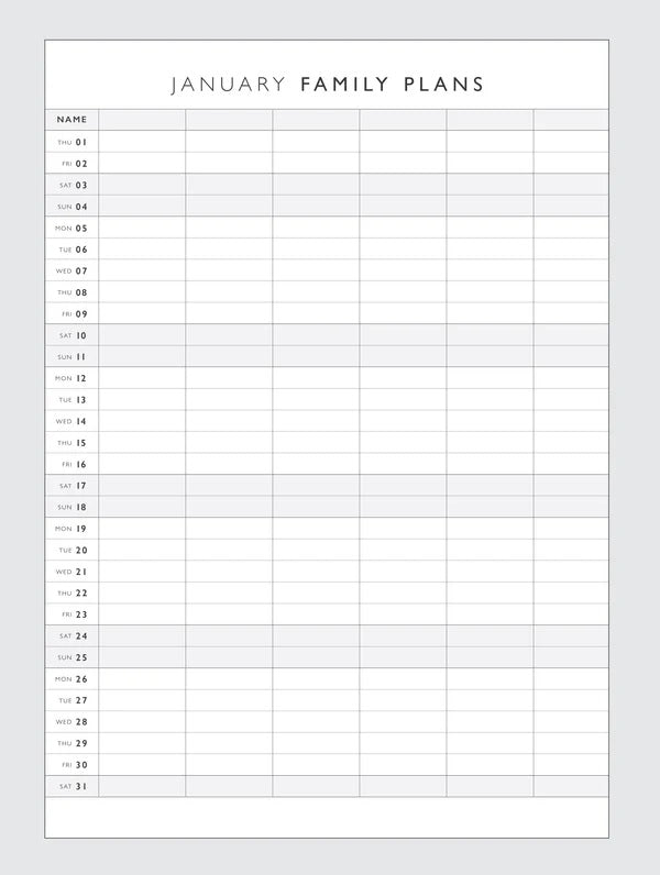 Write to Me 2026 Wall Planner  |  Home Hustle