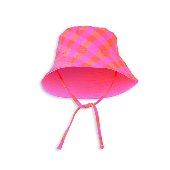 Milky Girls Swim Hat  |  Pink Check