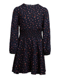 Eve Girl LS Dress  |  Leah Navy Floral