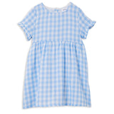 Milky Girls Dress  |  Blue Check