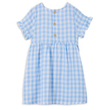 Milky Girls Dress  |  Blue Check