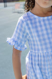 Milky Girls Dress  |  Blue Check