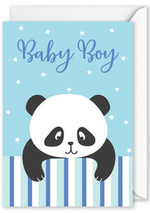 Card Rectangle  |  Baby boy panda