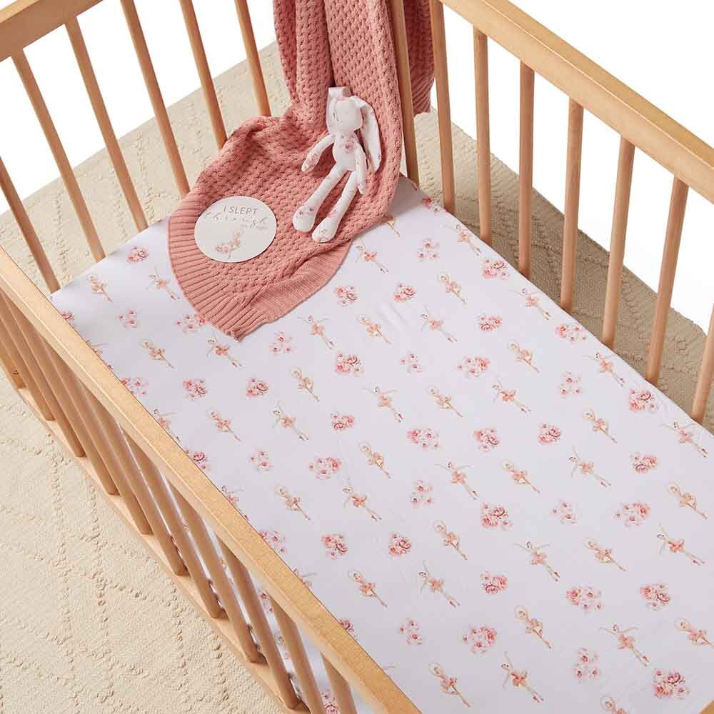 Snuggle Hunny Cot Sheet  |  Ballerina