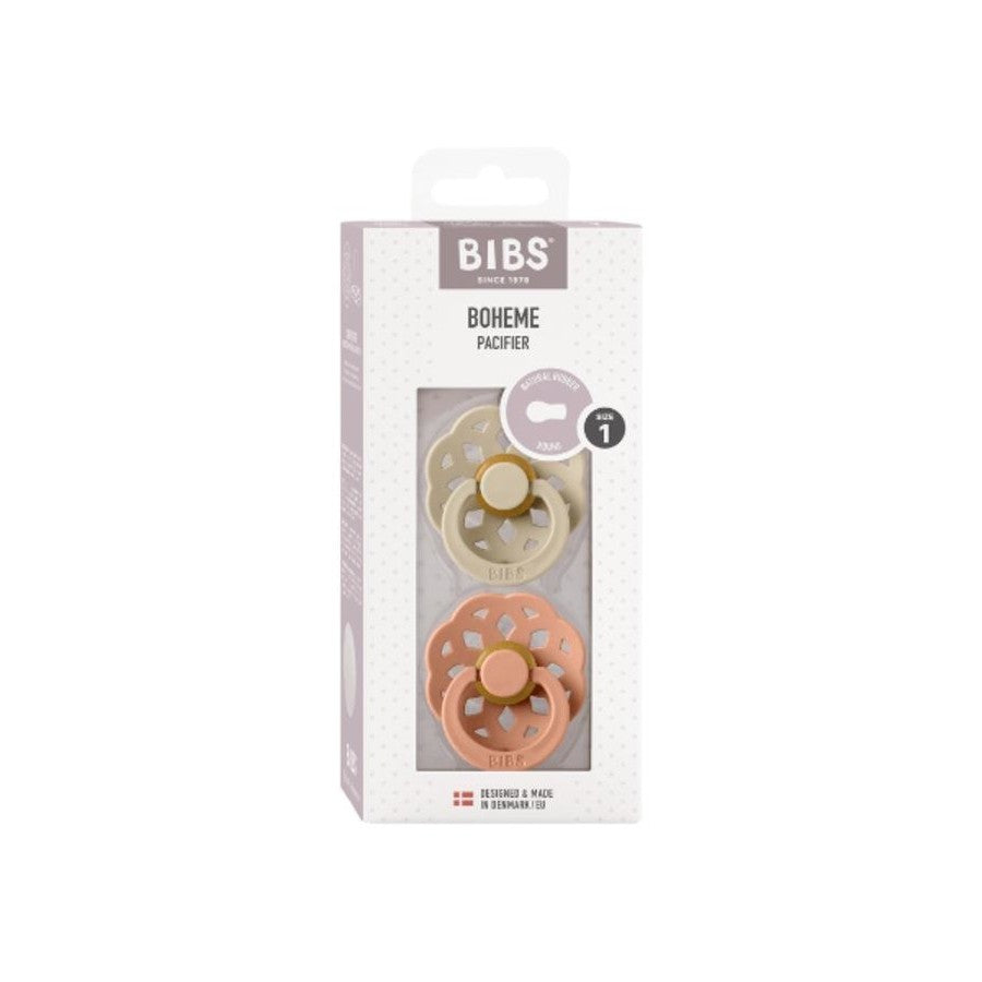 Bibs Dummies Twin Pack Boheme  |   Vanilla/Peach