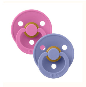 Bibs Dummies Twin Pack  |  Bubblegum/Peri