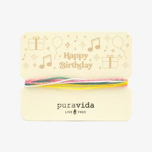 Pura Vida Bracelet Card  |  Happy Birthday