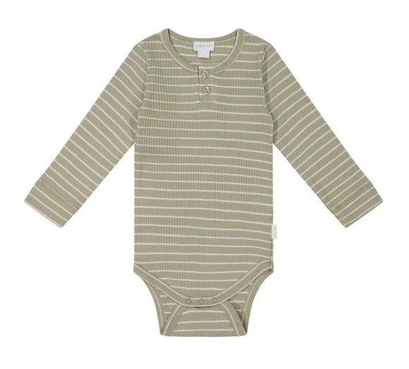 Jamie Kay Organic Cotton Modal Bodysuit  |  Cashew Stripe