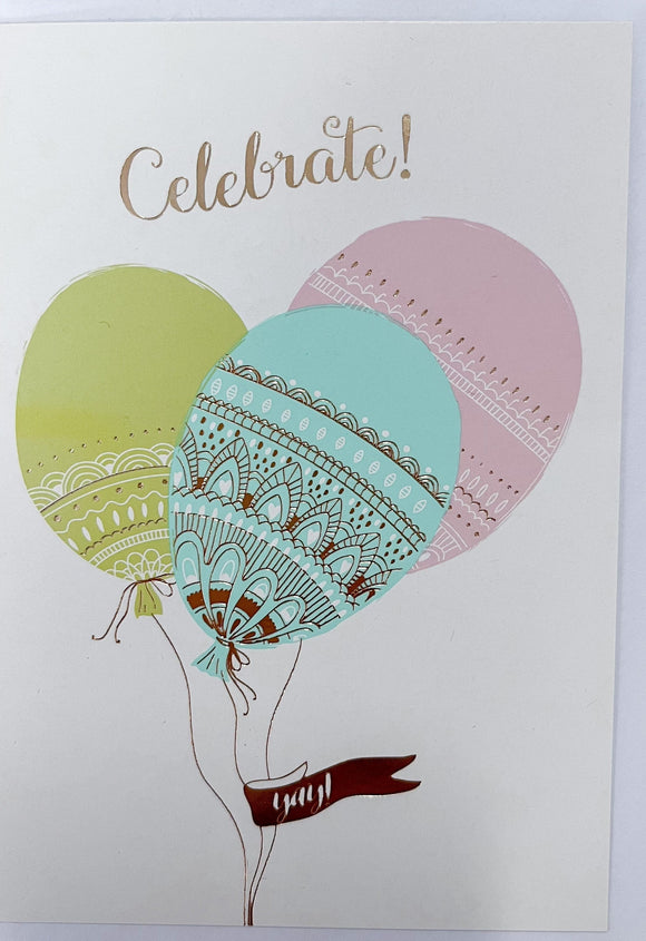 Card Small  |  Celebrate Balloons