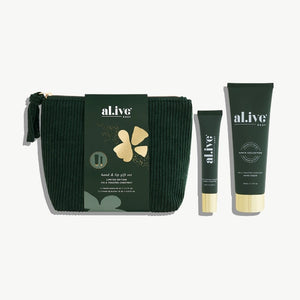 al.ive Limited Edition Hand & Lip Giftset  |  Fig + Toasted Chestnut