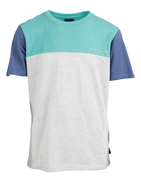 St Goliath Boys Tee  |  Classic Colour Block Teal