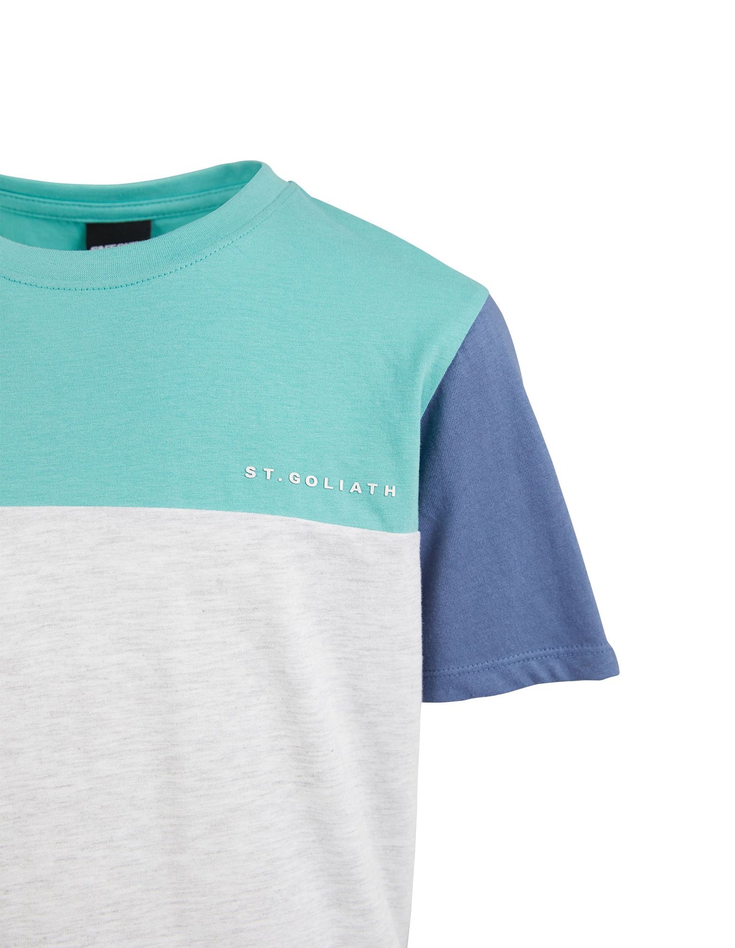 St Goliath Boys Tee  |  Classic Colour Block Teal (SIZE 5 & 16 LEFT)