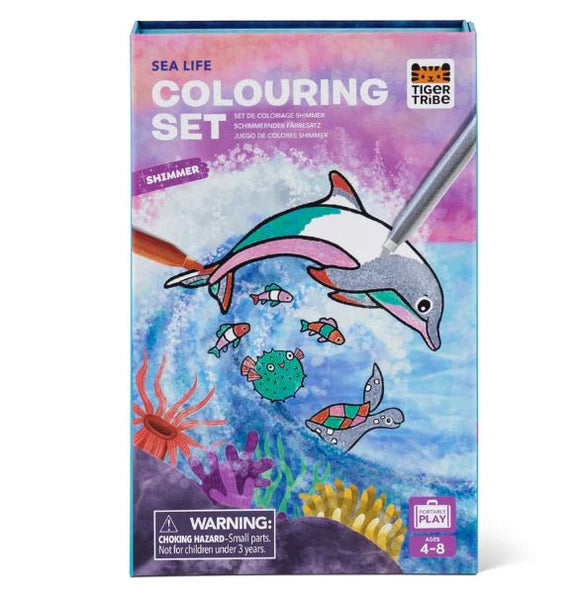 Tiger Tribe Shimmer Colouring Set  |  Sea Life