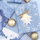 Vandoros Wrapping Paper  |  Mistletoe French Blue
