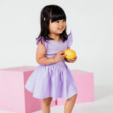 Animal Crackers Frill Dress  |  Purple