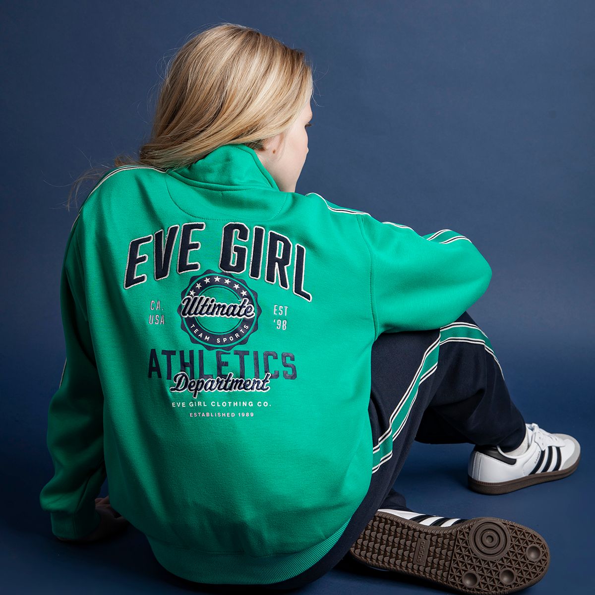 Eve Girl Crew 1/4 Zip  |  Ultimate Green
