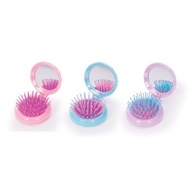 Jewel Compact Hairbrush/ Mirror Assorted