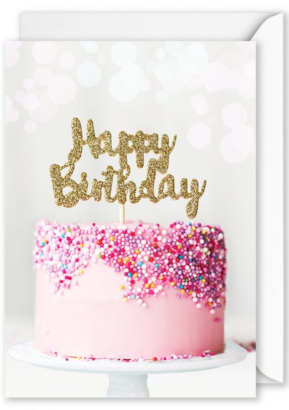 Card Rectangle  | Happy Birthday Cake