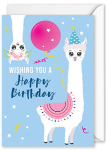 Card Rectangle  | Happy Birthday Llama