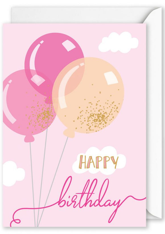 Card Rectangle  |  Happy Birthday Balloons