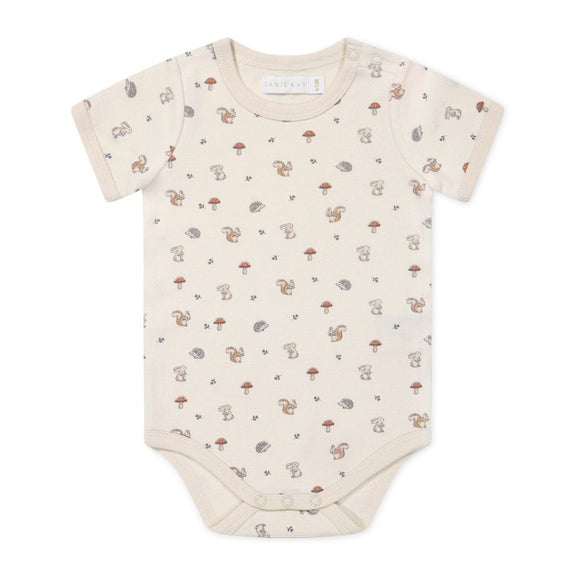 Jamie Kay Organic Cotton Bodysuit  |  Woodland Friends